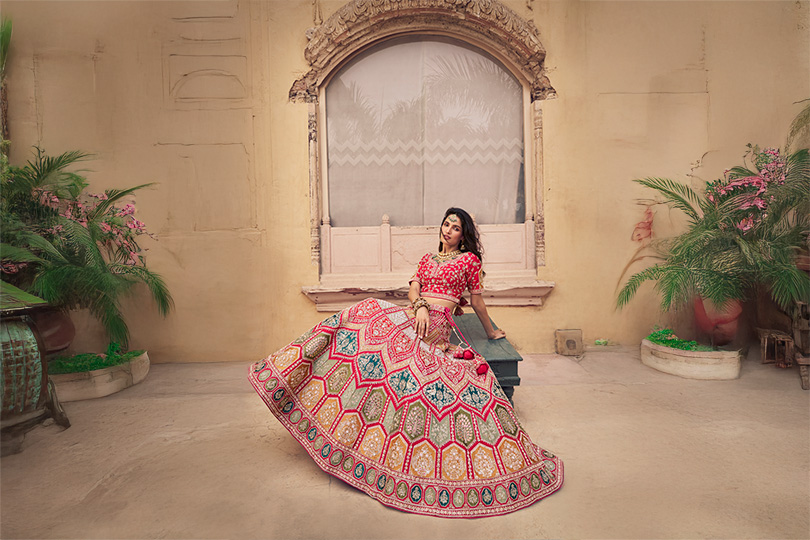 RANI PINK BRIDAL LEHENGA